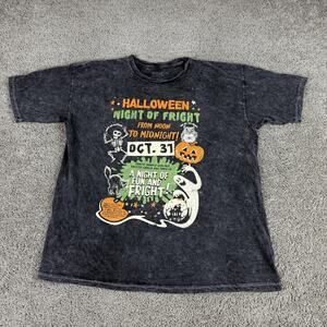 Rebellious One Shirt WOmens XL Black Halloween Night Of Fright Graphic Tee